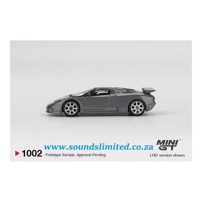 Mini GT #1002 Bugatti EB110 Super Sport Grigio Scuro