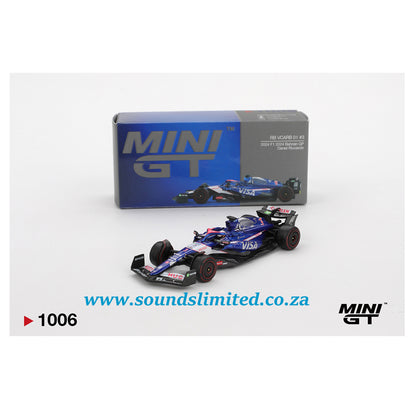 Mini GT #1006 RB VCARB 01 #3 Daniel Ricciardo 2024 F1 2024 Bahrain GP
