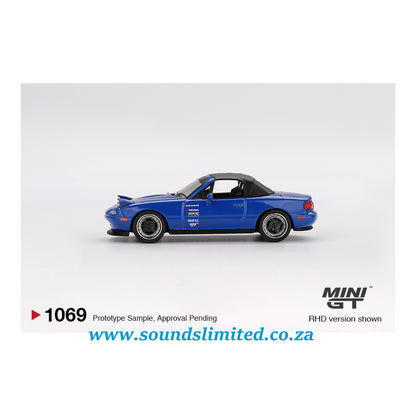 Mini GT #1069 Mazda Miata MX-5 (NA) Tuned Version Dark Blue
