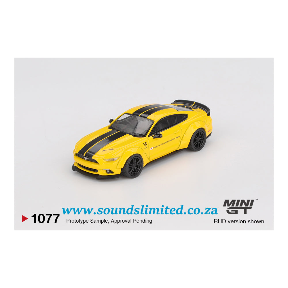 Mini GT #1077 LB-WORKS FORD MUSTANG Triple Yellow