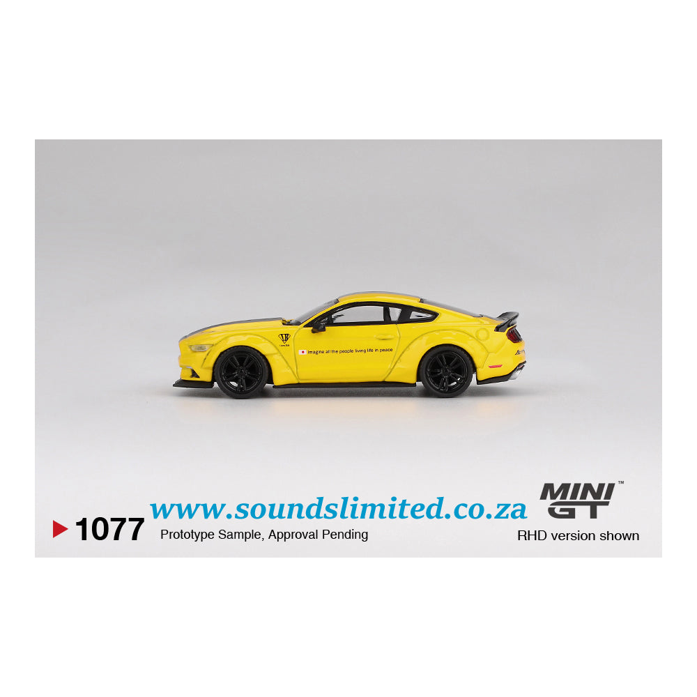 Mini GT #1077 LB-WORKS FORD MUSTANG Triple Yellow