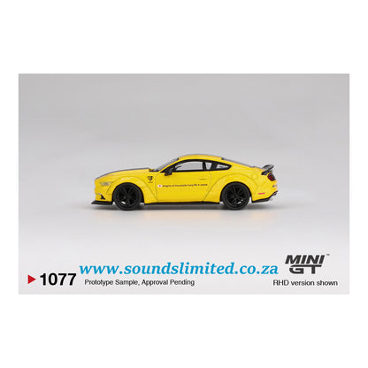 Mini GT #1077 LB-WORKS FORD MUSTANG Triple Yellow