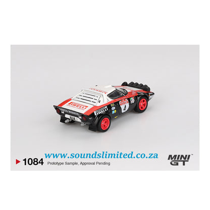 Mini GT #1084 Lancia Stratos HF #4 1978 Rally Sanremo Winner