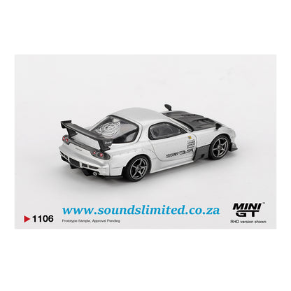 Mini GT #1106 Mazda RX-7 RE-Amemiya Silver Metallic