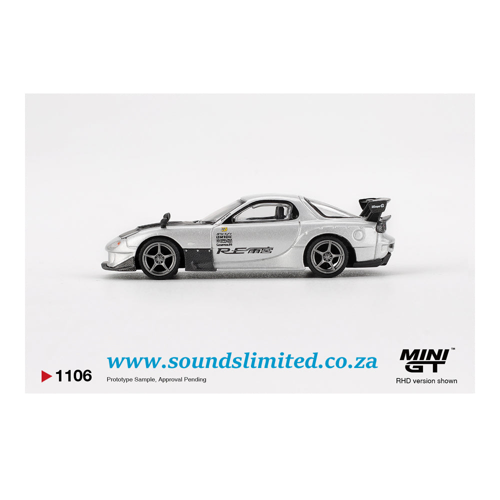 Mini GT #1106 Mazda RX-7 RE-Amemiya Silver Metallic
