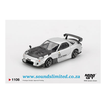 Mini GT #1106 Mazda RX-7 RE-Amemiya Silver Metallic