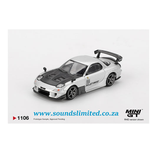 Mini GT #1106 Mazda RX-7 RE-Amemiya Silver Metallic