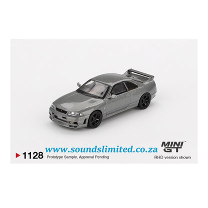 Mini GT #1128 NISSAN Skyline GT-R Dark Metal Gray (NISMO BCNR33 CRS Version)