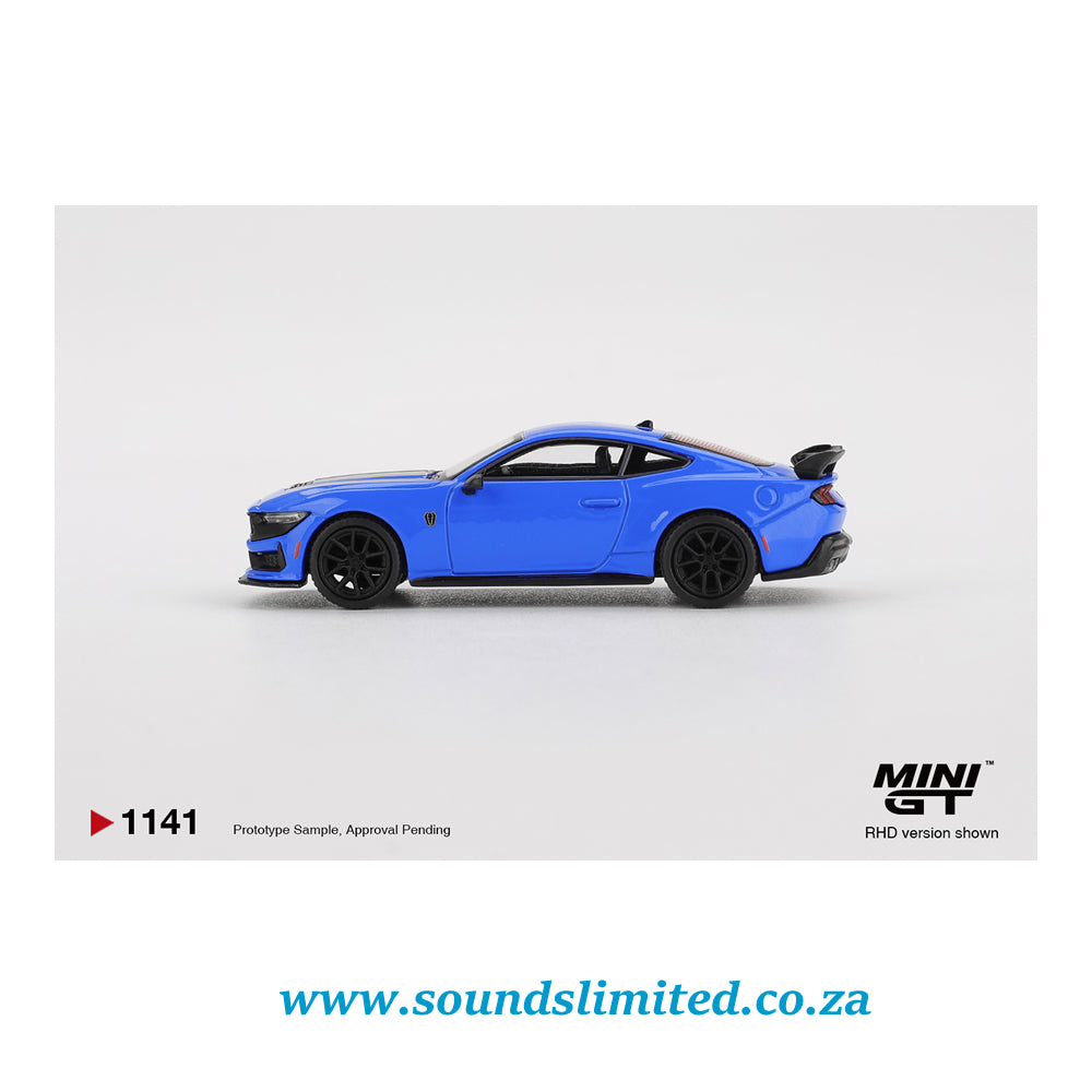 Mini GT #1141 Ford Mustang Dark Horse 2024 Grabber Blue