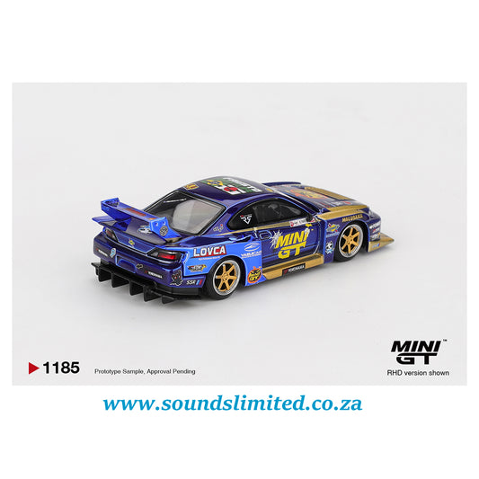 Mini GT #1185 Nissan LB-Super Silhouette S15 SILVIA #555 Team MINI GT Liberty Walk 2025 Formula Drift Halloween Special