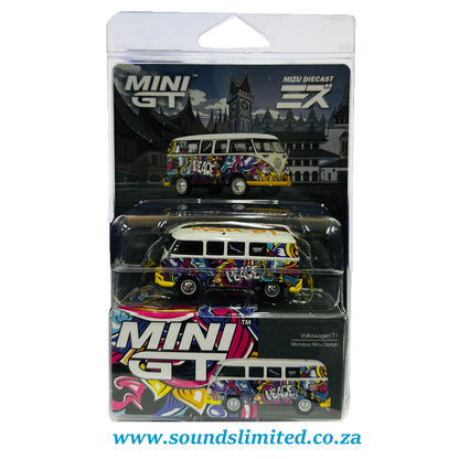 Mini GT #1191 Volkswagen T1 Microbus Mizu Design Blister