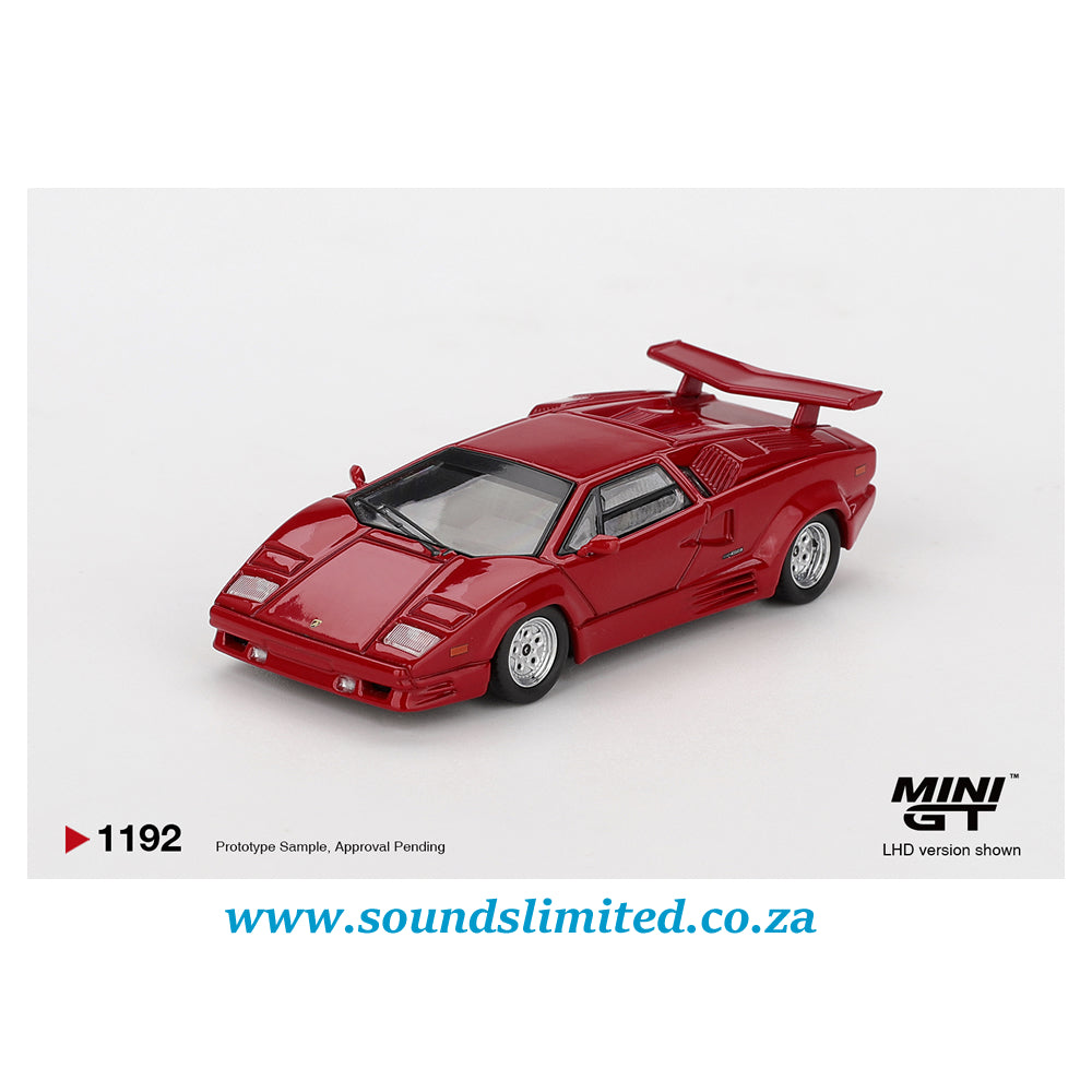 Mini GT #1192 Lamborghini Countach 25th Anniversary Red