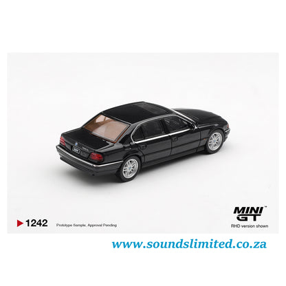 Mini GT #1242 BMW 750IL Black Sapphire Blister
