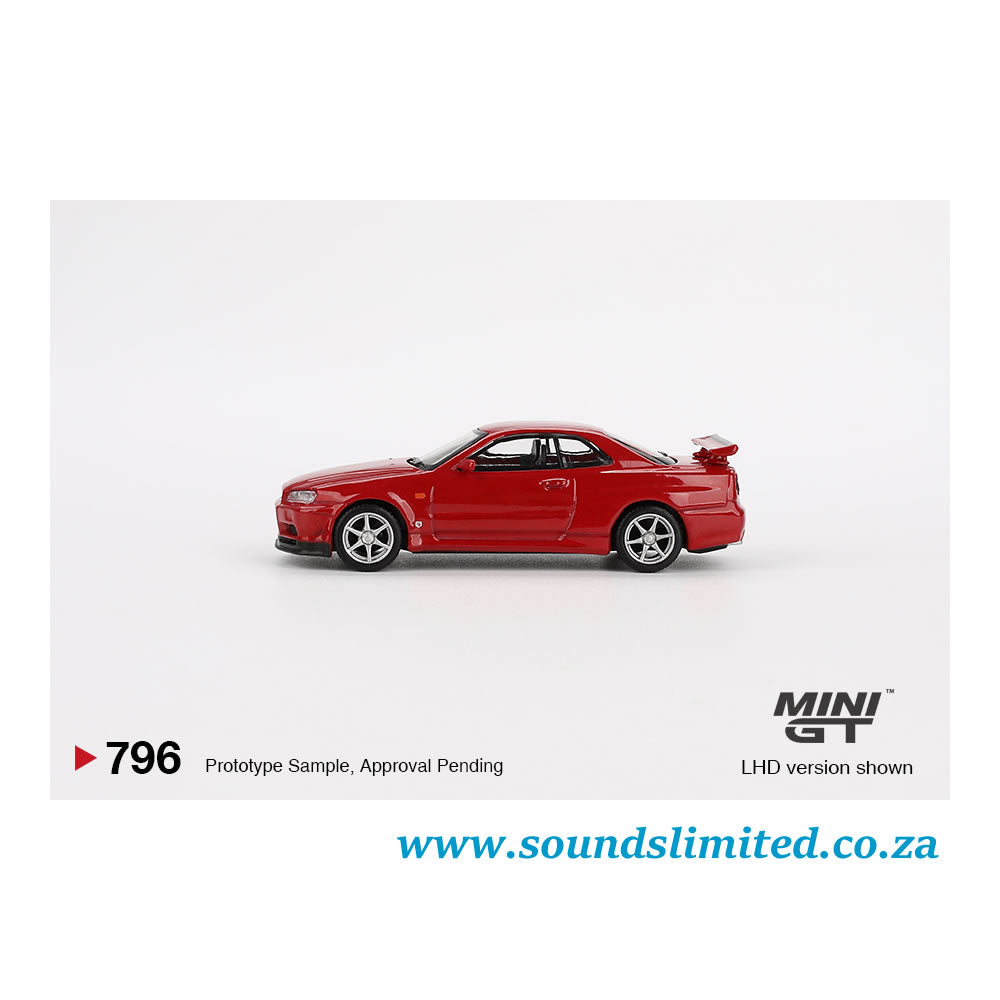 Mini GT #796 Nissan Skyline GT-R (R34) V-Spec Active Red