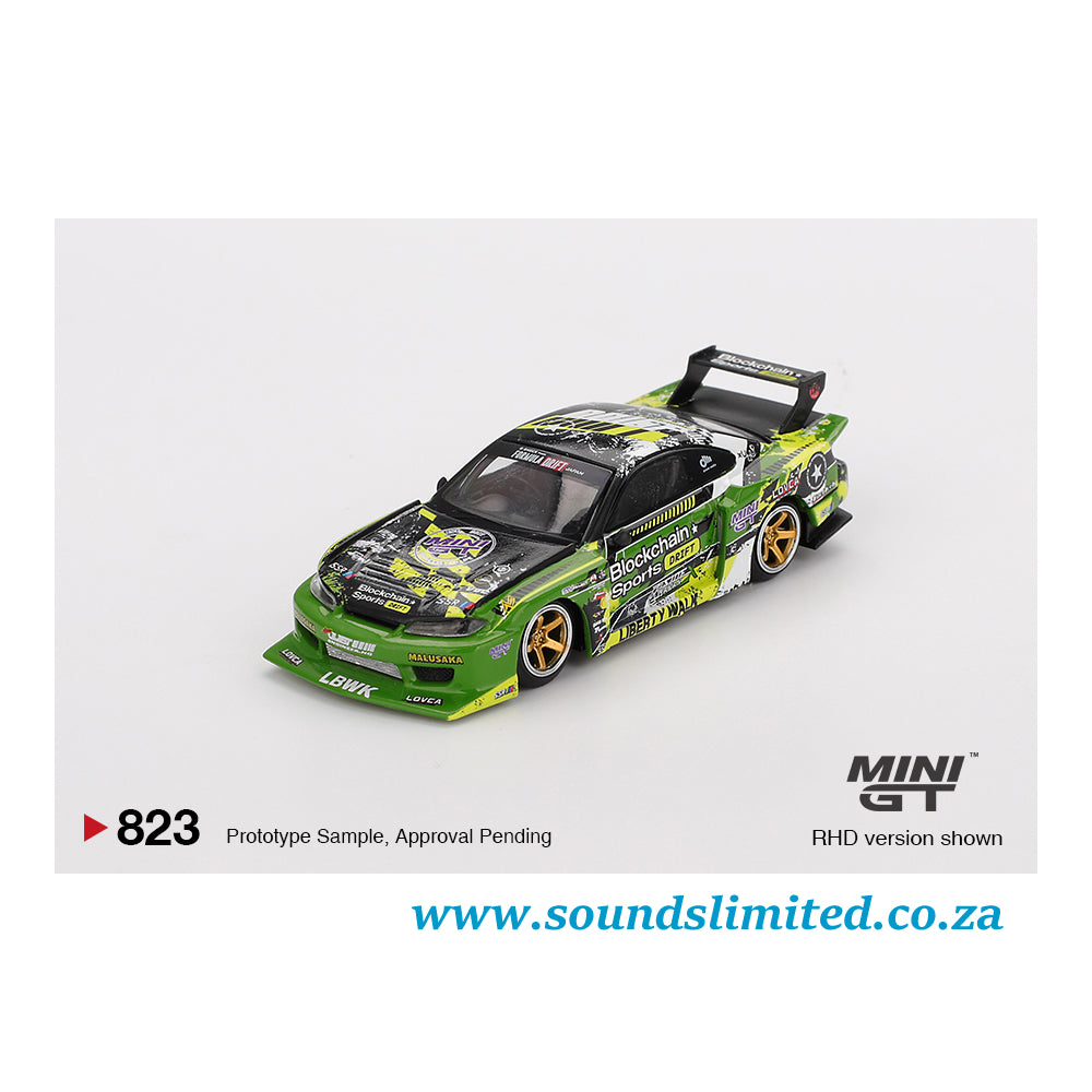 Mini GT #823 Nissan LB-Super Silhouette S15 SILVIA #555 V2 2024 Formula Drift Japan