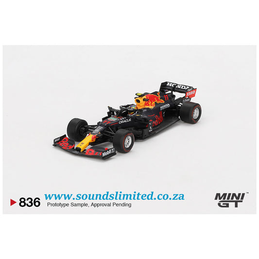 Mini GT #836 Red Bull RB16B #11 Sergio Pérez 2021 Azerbaijan Grand Prix Winner