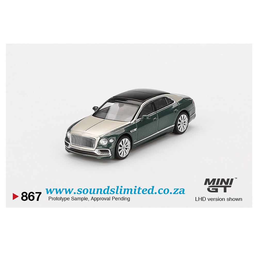 Mini GT #867 Bentley Flying Spur White Sand Verdant