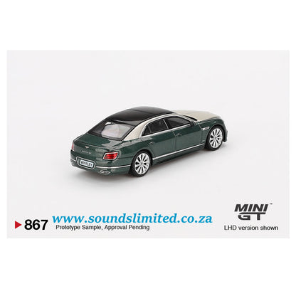 Mini GT #867 Bentley Flying Spur White Sand Verdant