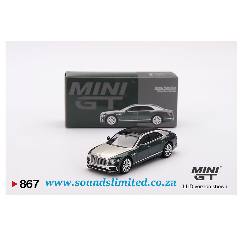 Mini GT #867 Bentley Flying Spur White Sand Verdant