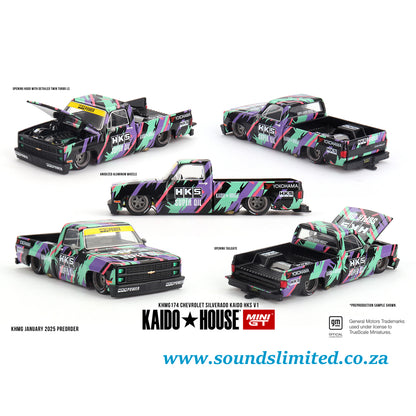 Mini GT Kaido House #174 Chevrolet Silverado KAIDO HKS V1
