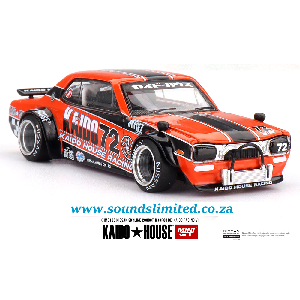 Mini GT Kaido House #195 Nissan Skyline 2000GT-R (KPGC10) Kaido Racing V1
