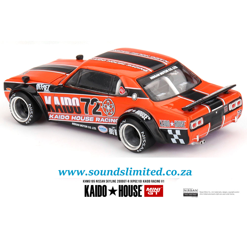 Mini GT Kaido House #195 Nissan Skyline 2000GT-R (KPGC10) Kaido Racing V1