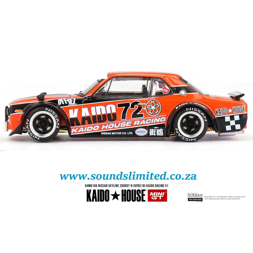 Mini GT Kaido House #195 Nissan Skyline 2000GT-R (KPGC10) Kaido Racing V1