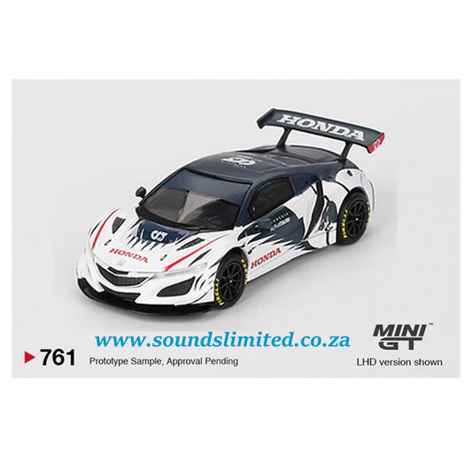 Mini GT #761 Honda NSX GT3 EVO AlphaTauri 2023 Red Bull Formula Nurburgring Yuki Tsunoda