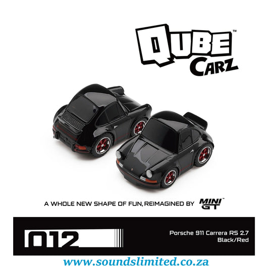 Mini GT Qube Carz #012 Porsche 911 Carrera RS 2.7 Black/Red QZ00702