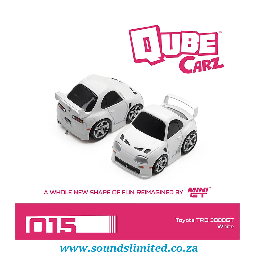 Mini GT Qube Carz #015 Toyota TRD 3000GT White QZ00601