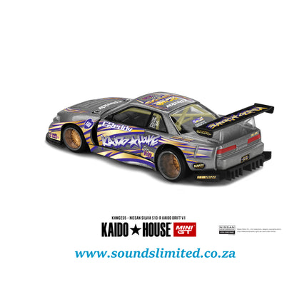 Mini GT X Kaido House #235 Nissan Silvia S13-R KAIDO DRIFT V1