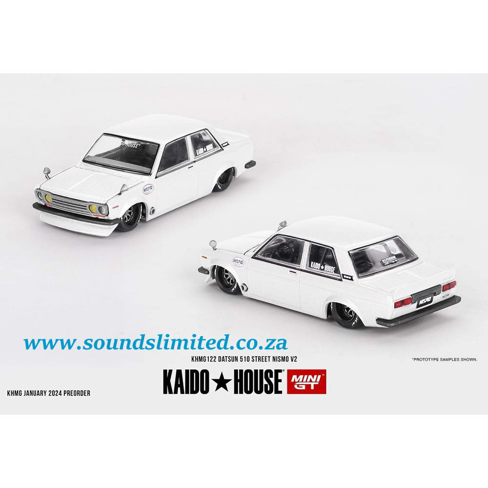 Mini GT x Kaido House 1/64 Datsun 510 Street Nismo V2 White #122