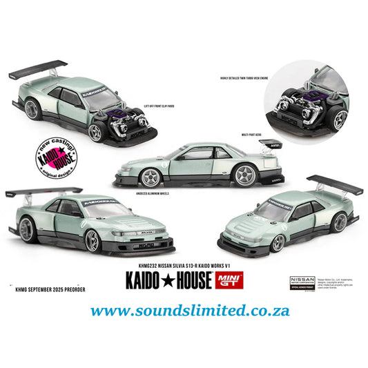 Mini GT x Kaido House #232 Nissan Silvia S13-R Kaido Works V1