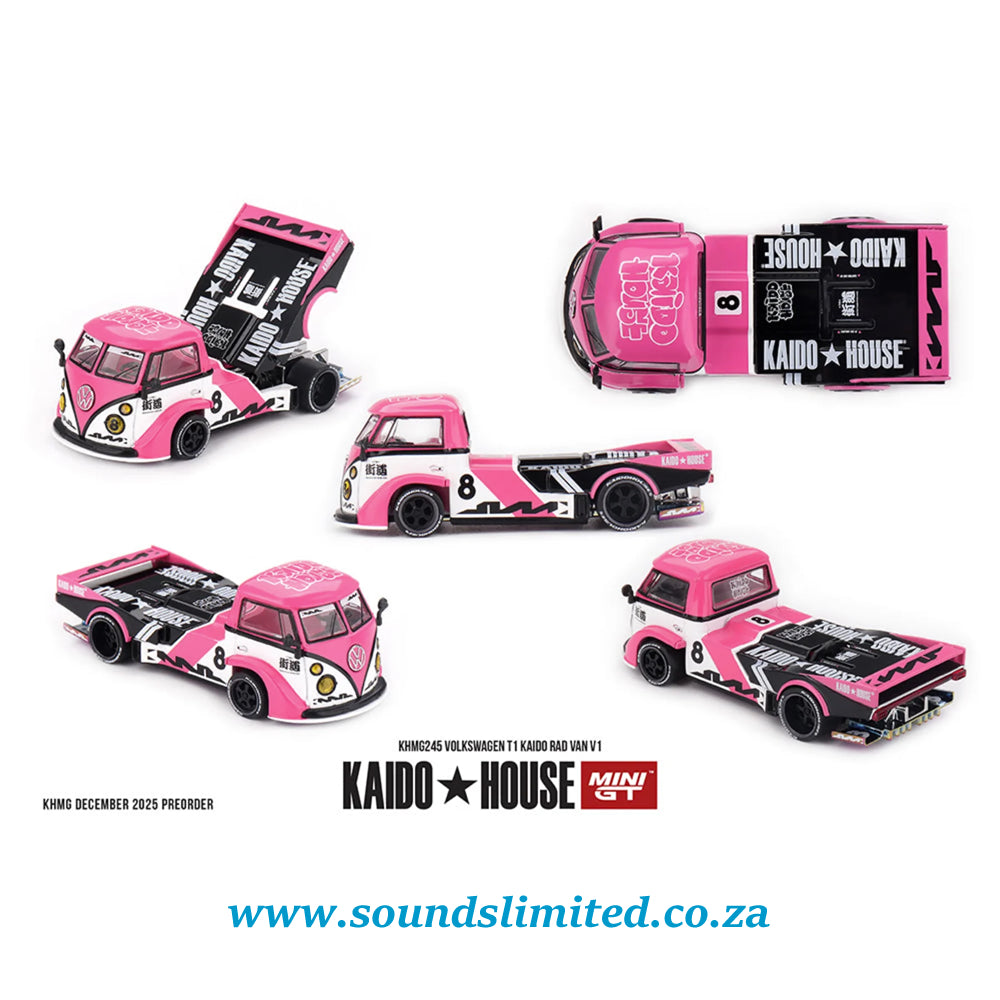 Mini GT x Kaido House Volkswagen T1 KAIDO RADVAN V1 Pink #245