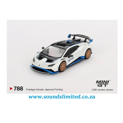 Mini Gt #788 Lamborghini Huracán STO Bianco Asopo