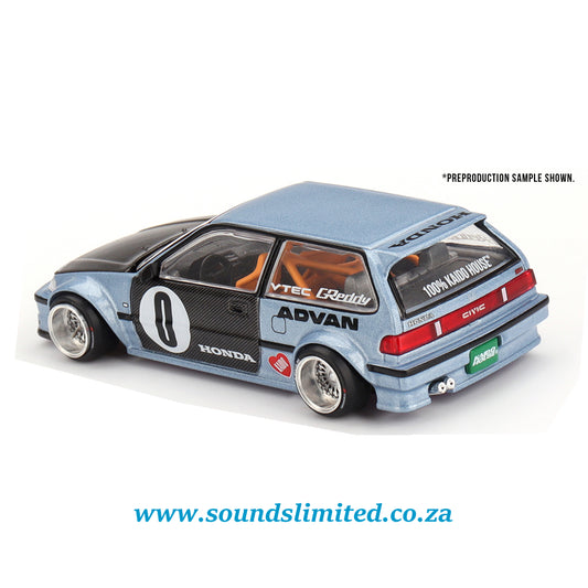 Mini Gt x KaidoHouse Honda Civic (EF) Kaido Roulette V1 #179