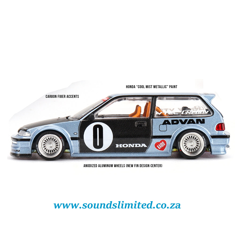 Mini Gt x KaidoHouse Honda Civic (EF) Kaido Roulette V1 #179