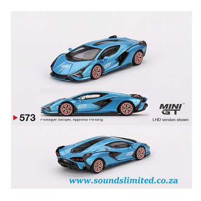 Mini GT #573 Lamborghini Sian FKP 37 Blu Aegir (BLISTER PACK)