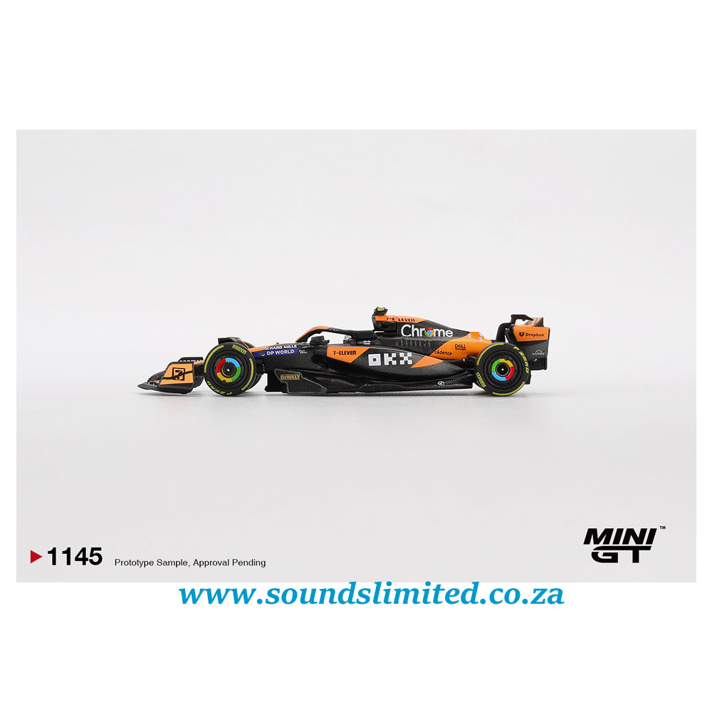 Mini GT #1145 McLaren MCL38 #4 Lando Norris 2024 F1 2024 Hungarian GP 2nd Place