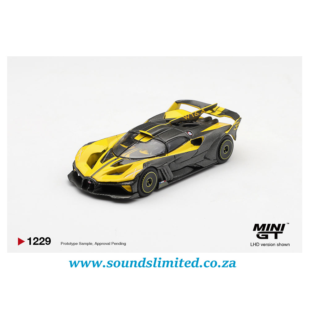 Mini GT #1229 Bugatti Bolide Yellow
