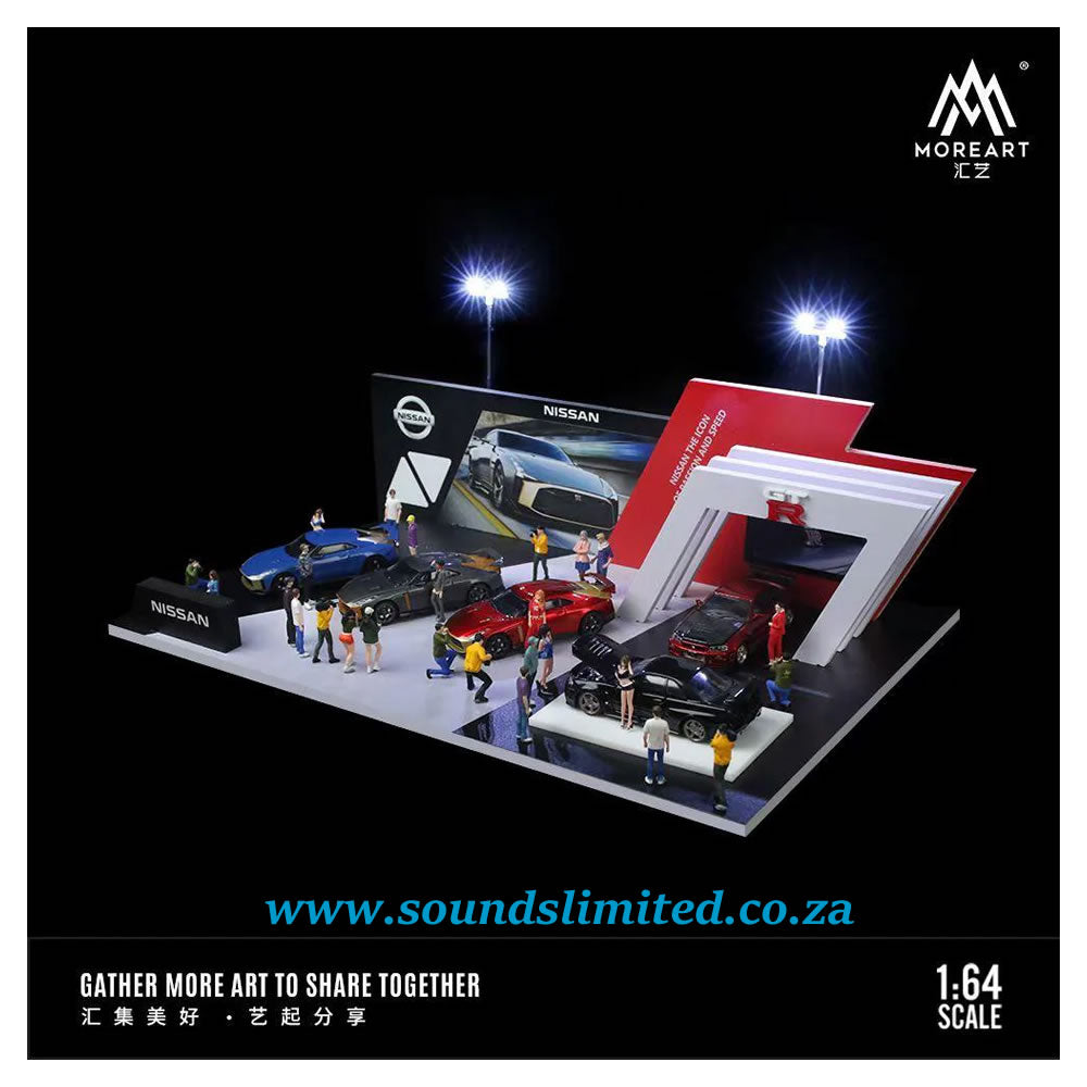 MoreArt 1/64 Nissan Auto Show Booth Lighting Edition Scene Model MO925204