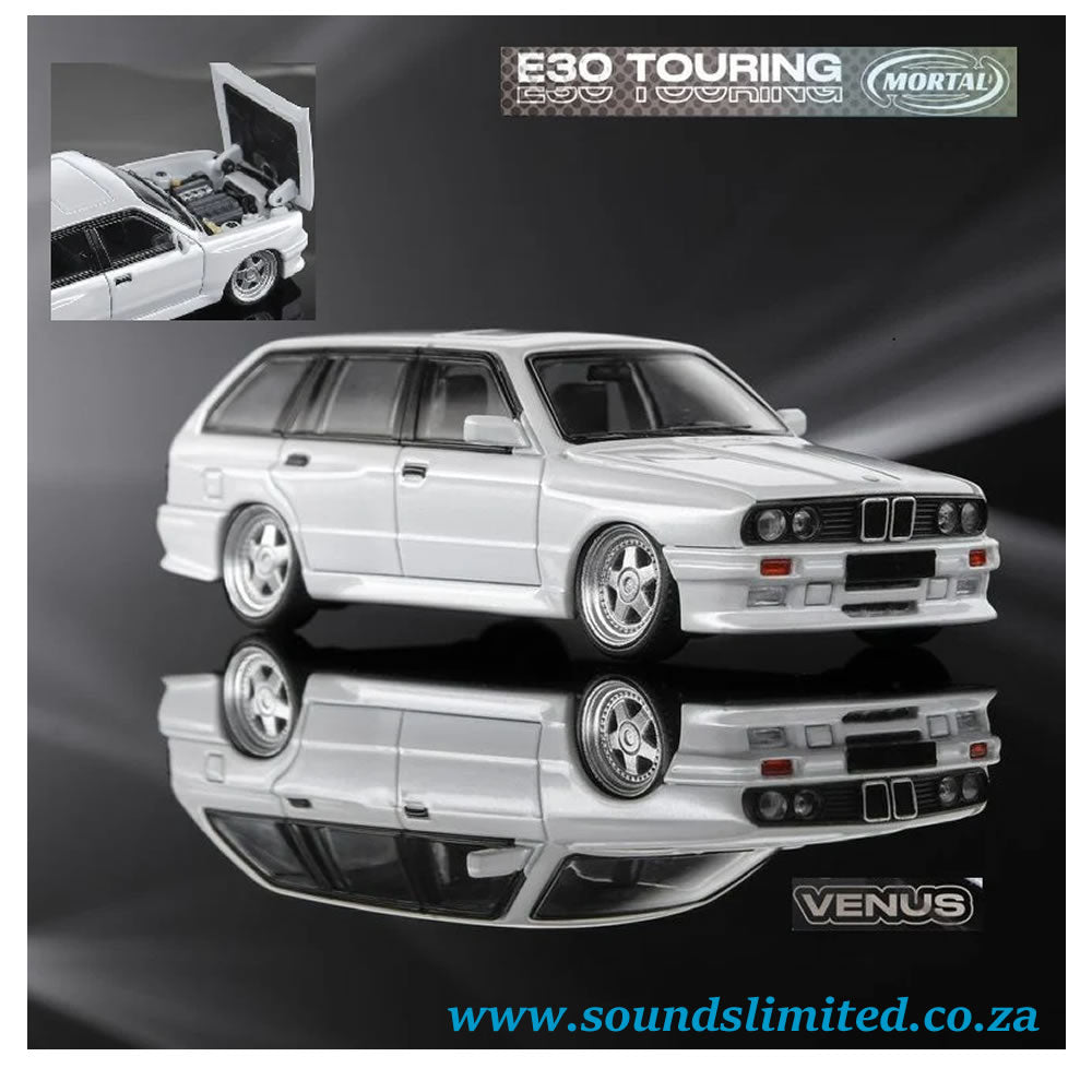 Mortal 1/64 BMW E30 Touring Lowrider version Venus White - Limited Edition