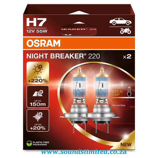 Osram Night Breaker 220 H7 Bulbs