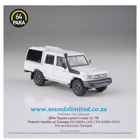 Para64 1/64 2012 Toyota Land Cruiser LC 79 French Vanilla with Canopy PA-65684