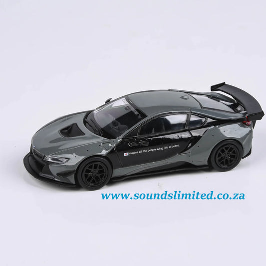 Para64 1/64 Liberty Walk BMW i8 Black & Grey - PA-65146