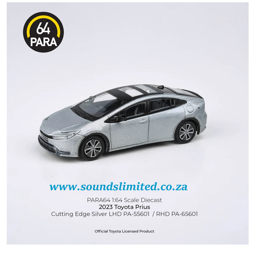 Para64 1/64 Toyota Prius 2023 Cutting Edge Silver - PA-65601