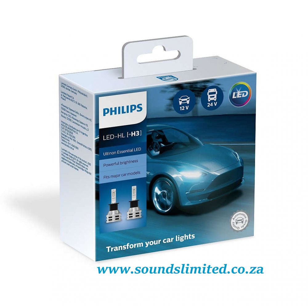 Philips H3 Ultinon Essential Gen2 LED lamps 12-24V 6500°K