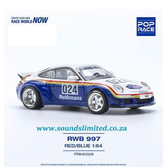 Pop Race 1/64 RWB 997 Red / Blue Rothmans #024 PR64-28