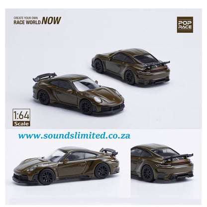 Pop Race 1/64 Porsche 992 Stinger GTR Carbon Brown PR64-49