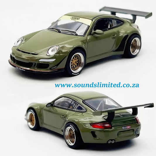 Pop Race 1/64 Porsche 997 RWB Dark Green PR64-63